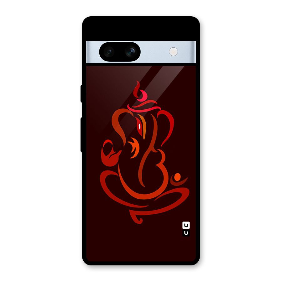 Jai Ganesha Glass Back Case for Google Pixel 7a