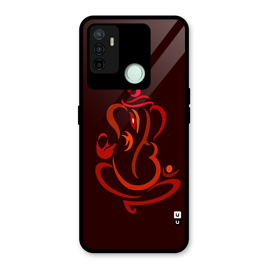 Jai Ganesha Glass Back Case for Oppo A53