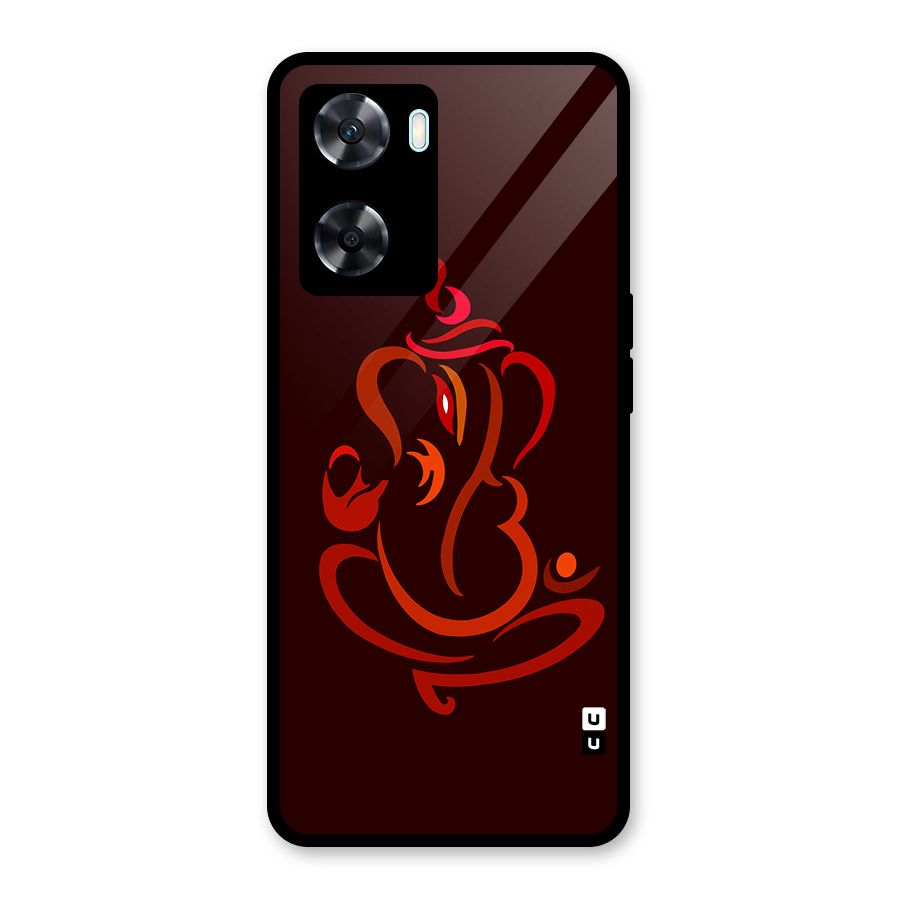 Jai Ganesha Glass Back Case for Oppo A77s