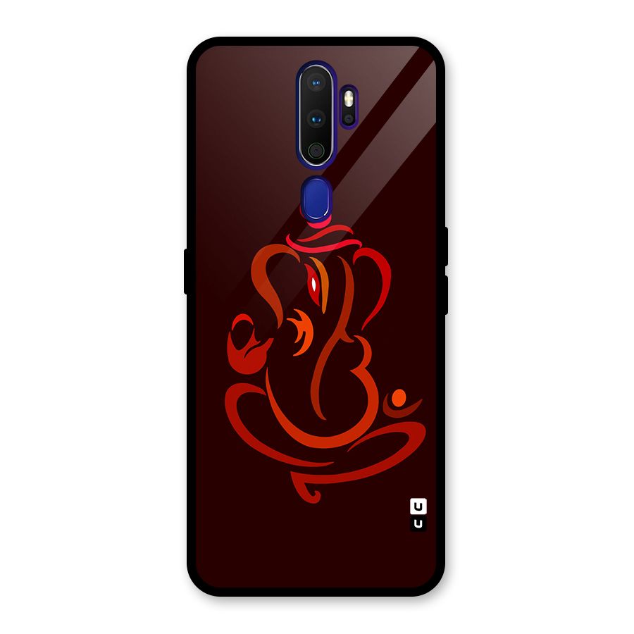 Jai Ganesha Glass Back Case for Oppo A9 (2020)