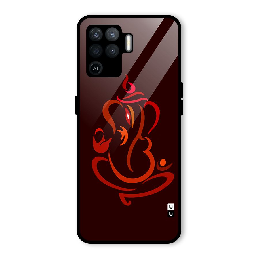 Jai Ganesha Glass Back Case for Oppo F19 Pro
