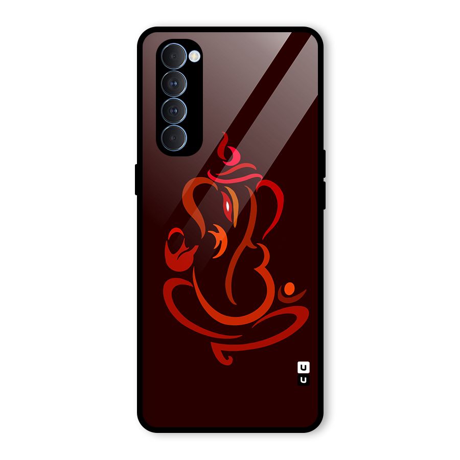 Jai Ganesha Glass Back Case for Oppo Reno4 Pro