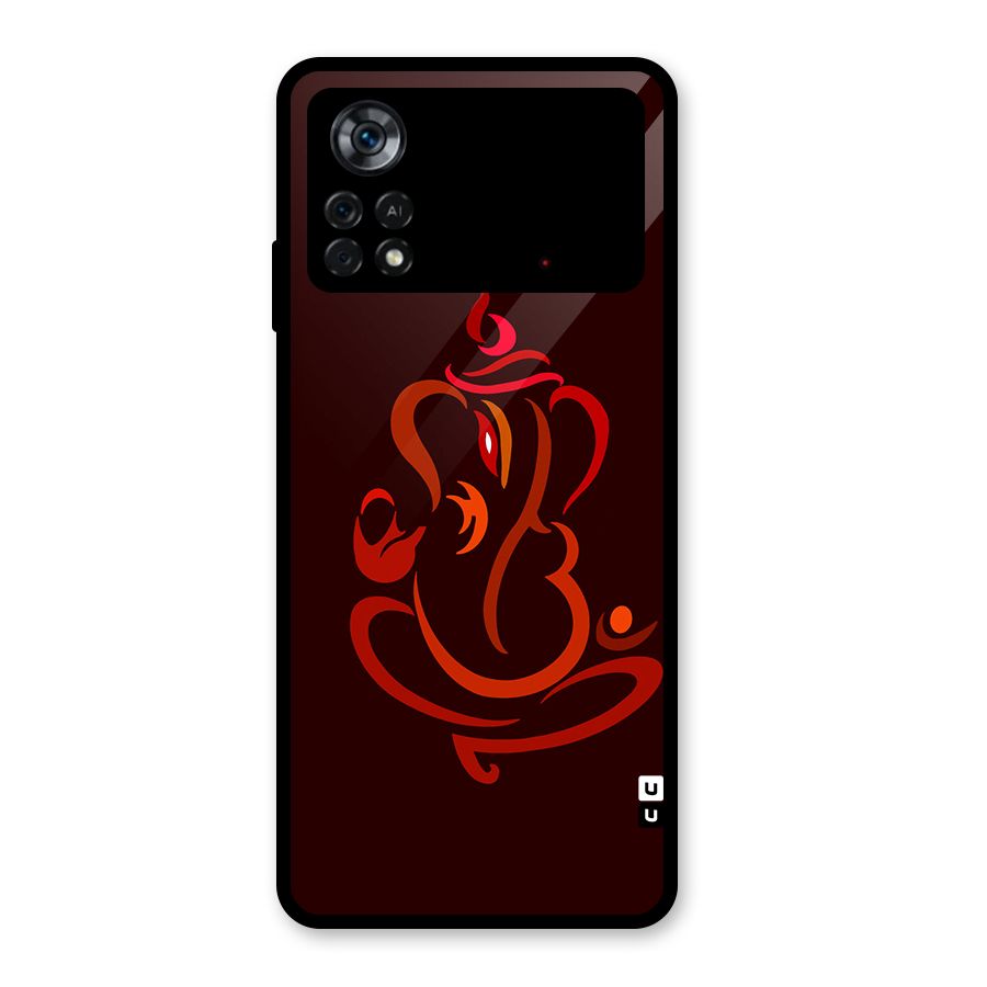Jai Ganesha Glass Back Case for Poco X4 Pro 5G