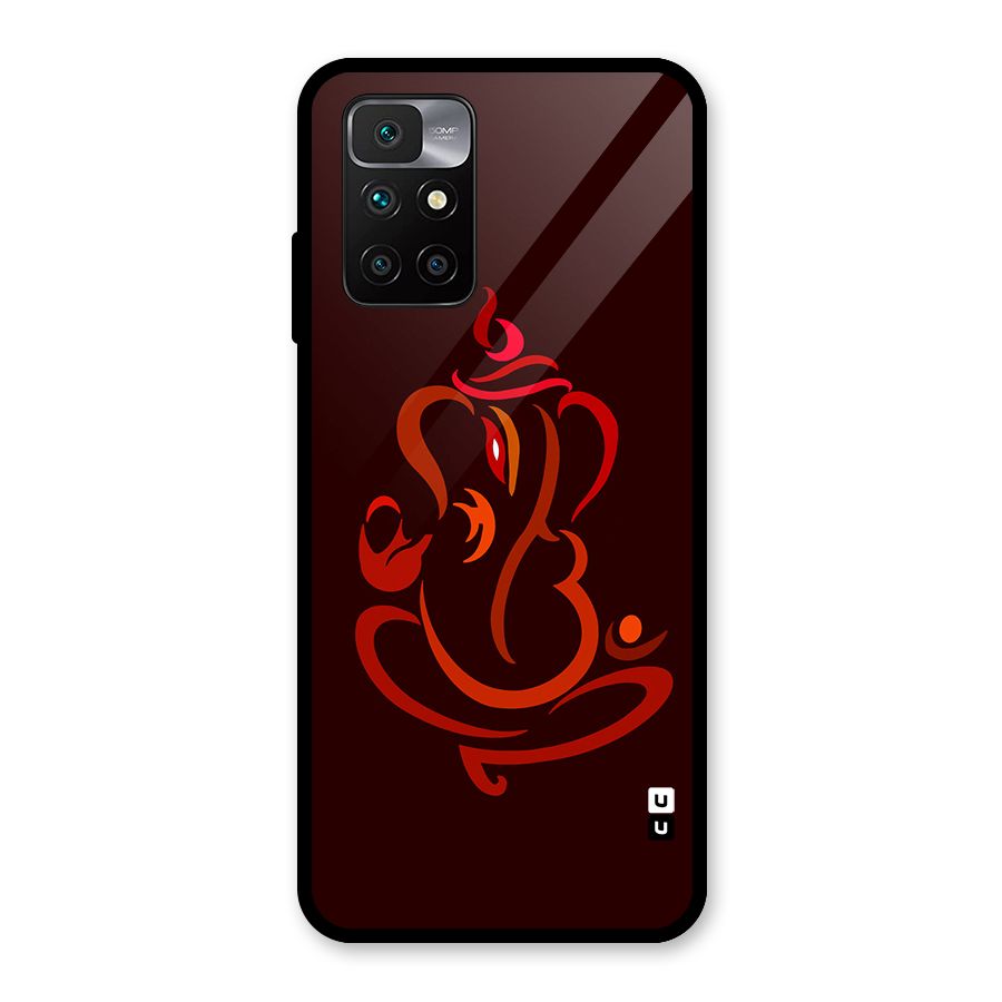 Jai Ganesha Glass Back Case for Redmi 10 Prime