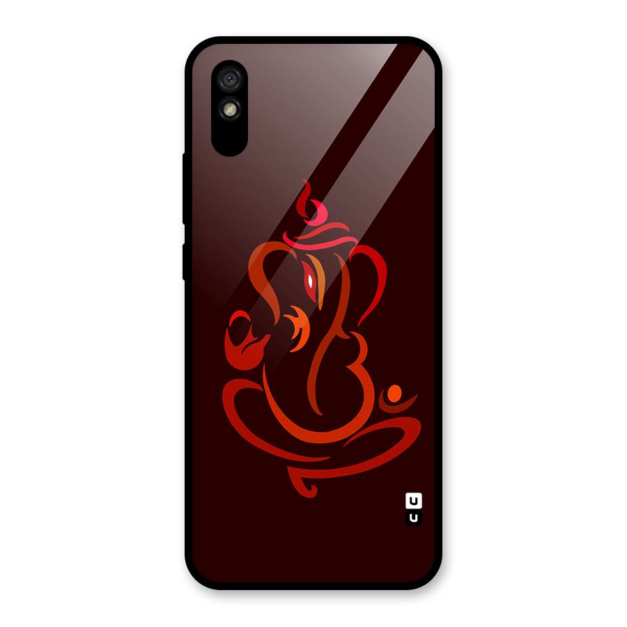 Jai Ganesha Glass Back Case for Redmi 9A