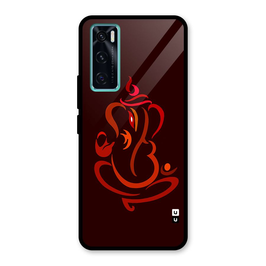 Jai Ganesha Glass Back Case for Vivo V20 SE