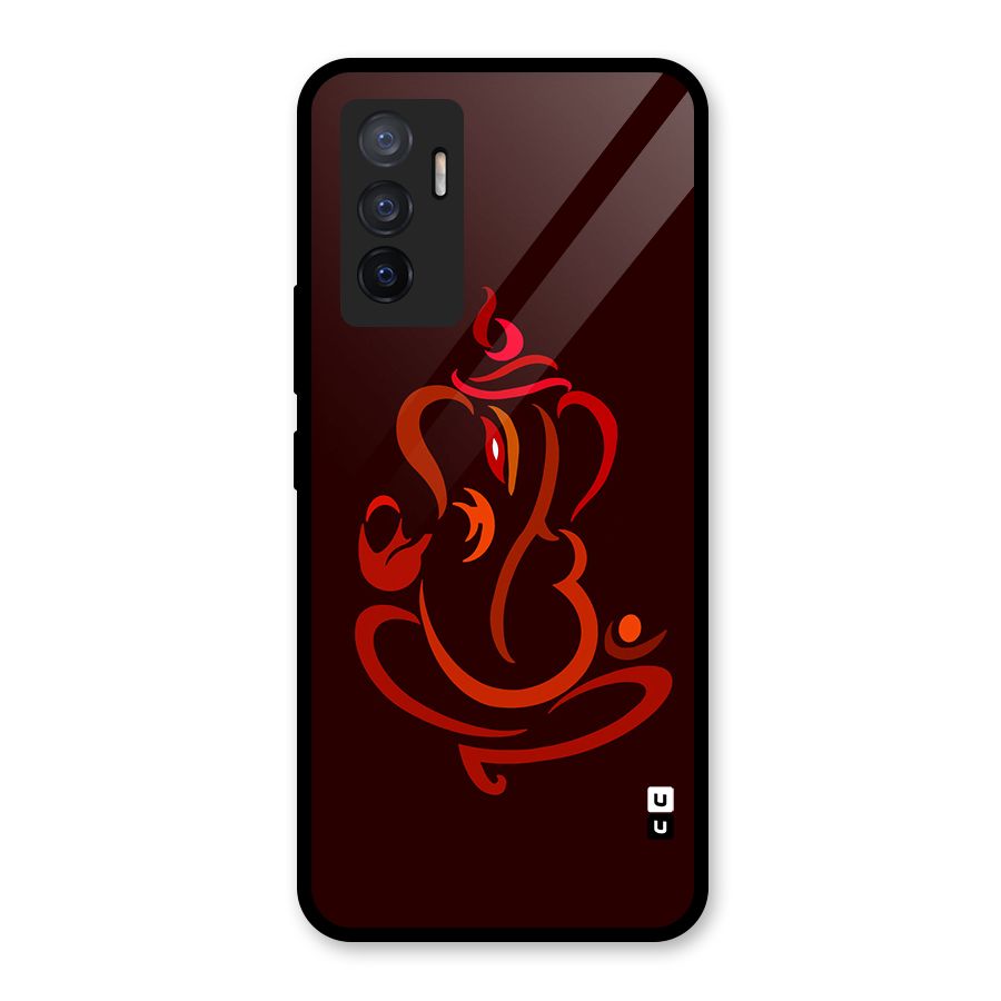 Jai Ganesha Glass Back Case for Vivo V23e