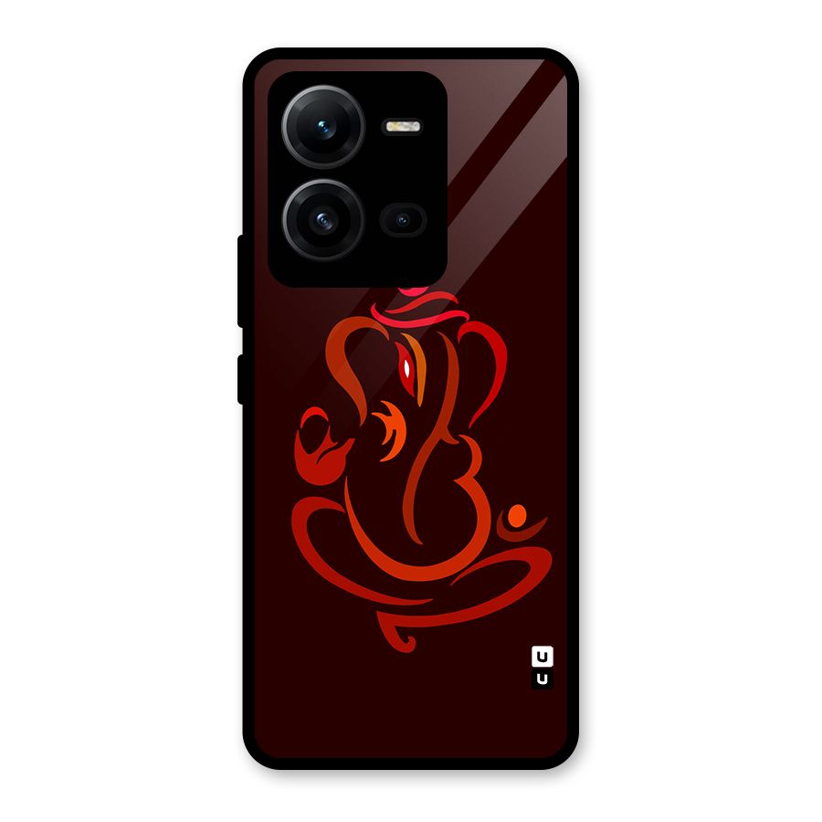 Jai Ganesha Glass Back Case for Vivo V25