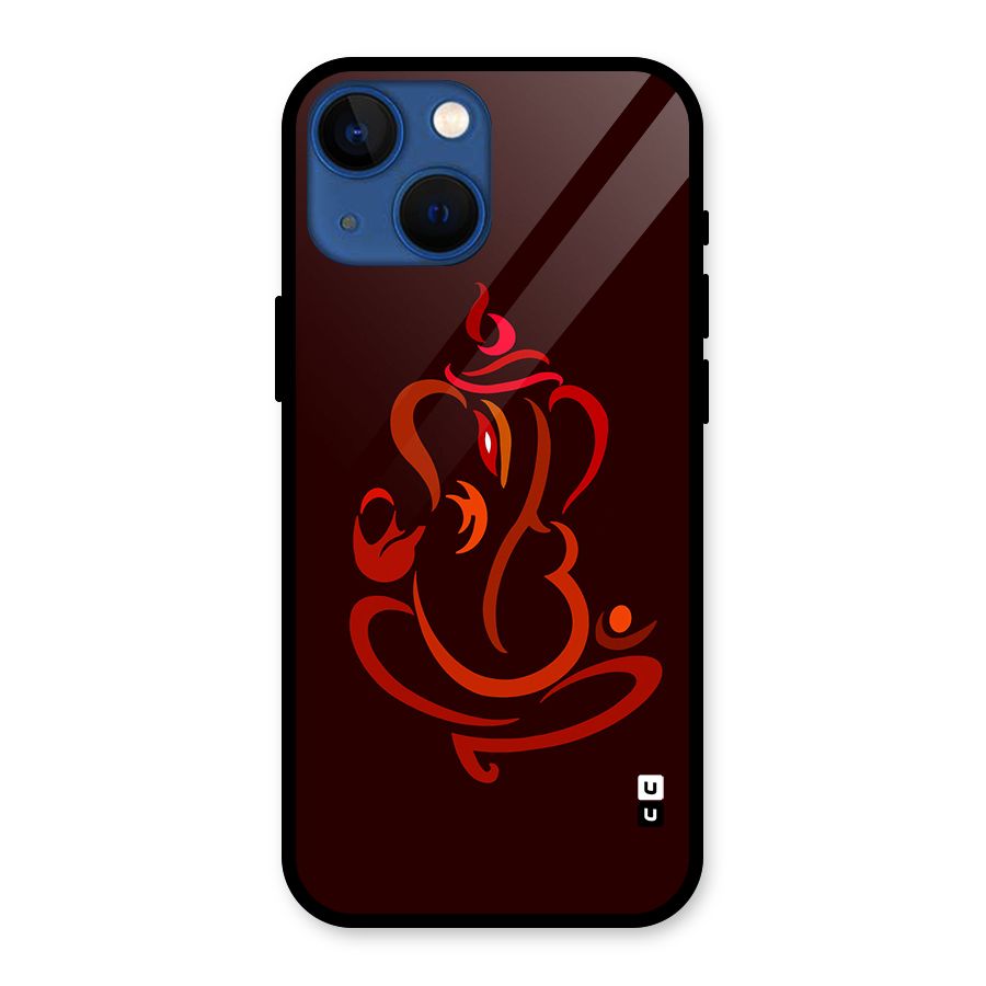 Jai Ganesha Glass Back Case for iPhone 13 Mini