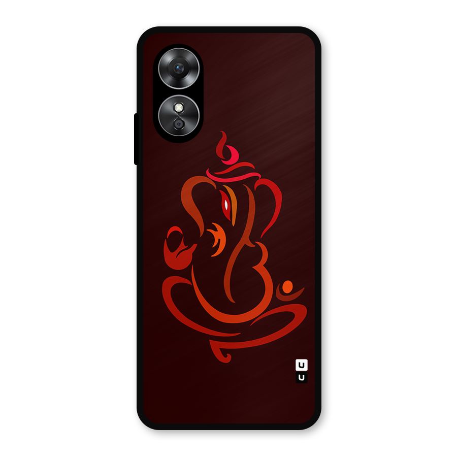 Jai Ganesha Metal Back Case for Oppo A17