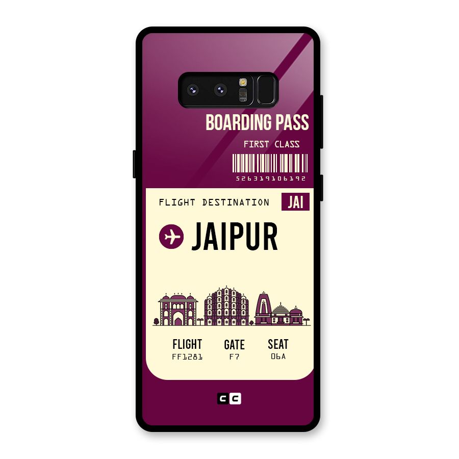 Jaipur Boarding Pass Glass Back Case for Galaxy Note 8