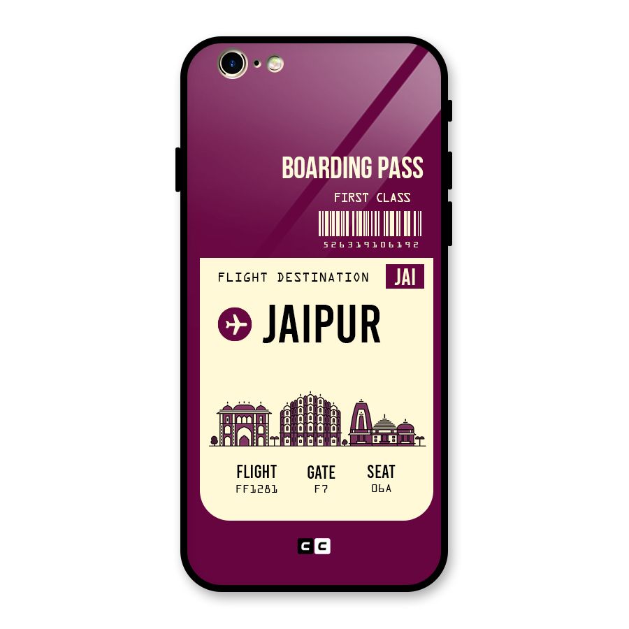 Jaipur Boarding Pass Glass Back Case for iPhone 6 6S
