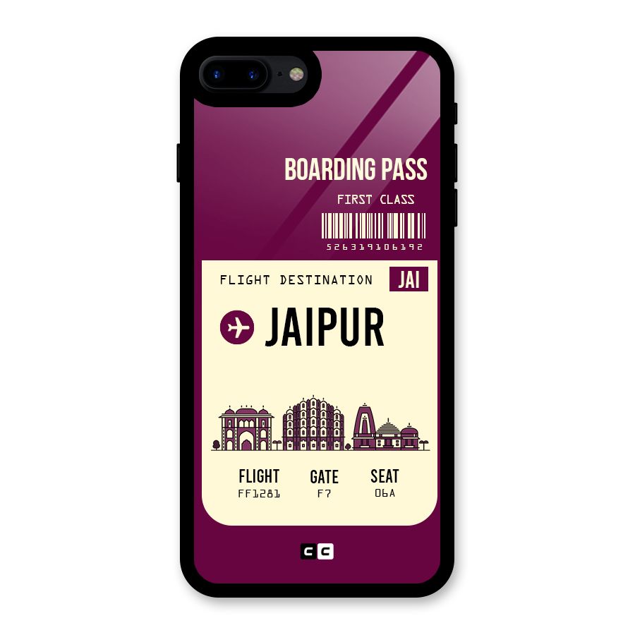 Jaipur Boarding Pass Glass Back Case for iPhone 8 Plus