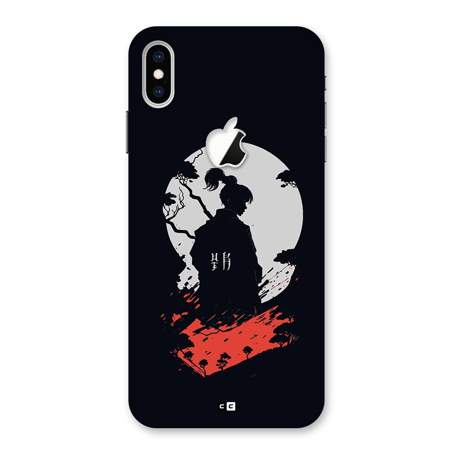 Japanese Warrior Back Case for iPhone XS Max Apple Cut