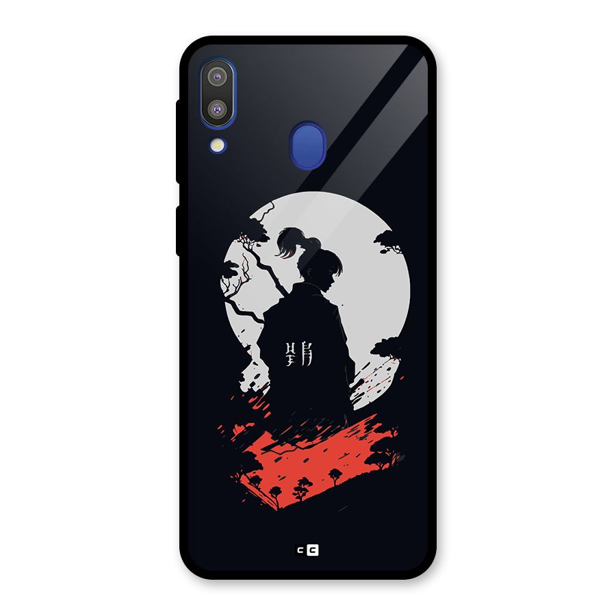 Japanese Warrior Glass Back Case for Galaxy M20