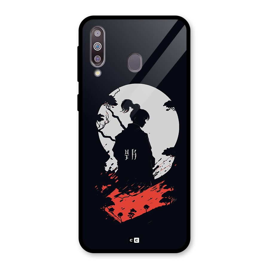 Japanese Warrior Glass Back Case for Galaxy M30