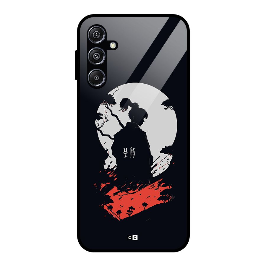 Japanese Warrior Glass Back Case for Galaxy M34 5G
