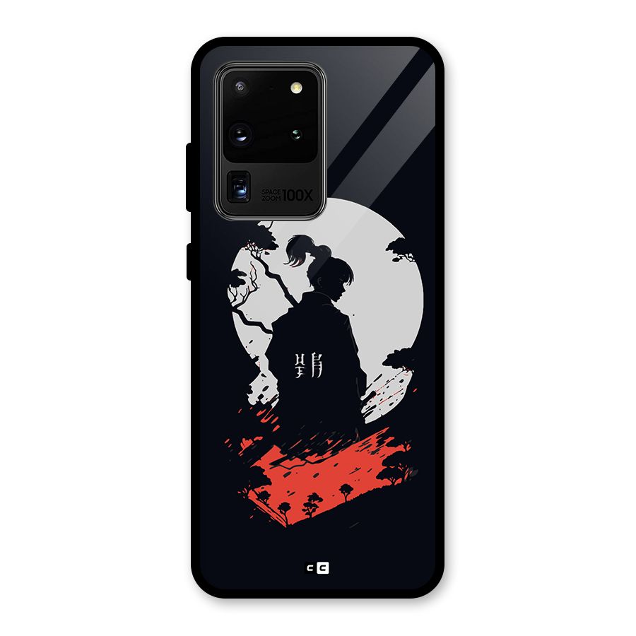 Japanese Warrior Glass Back Case for Galaxy S20 Ultra