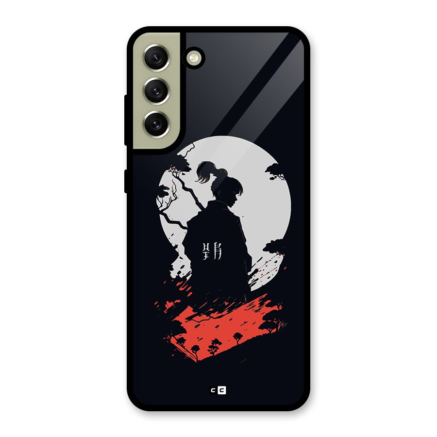 Japanese Warrior Glass Back Case for Galaxy S21 FE 5G
