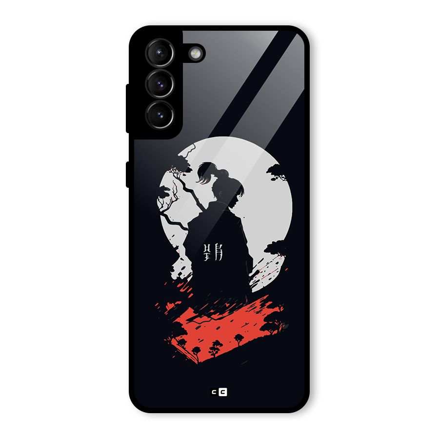 Japanese Warrior Glass Back Case for Galaxy S21 Plus
