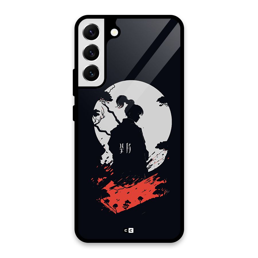 Japanese Warrior Glass Back Case for Galaxy S22 Plus 5G