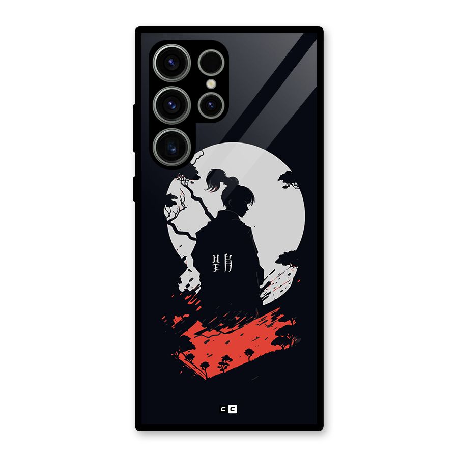 Japanese Warrior Glass Back Case for Galaxy S23 Ultra