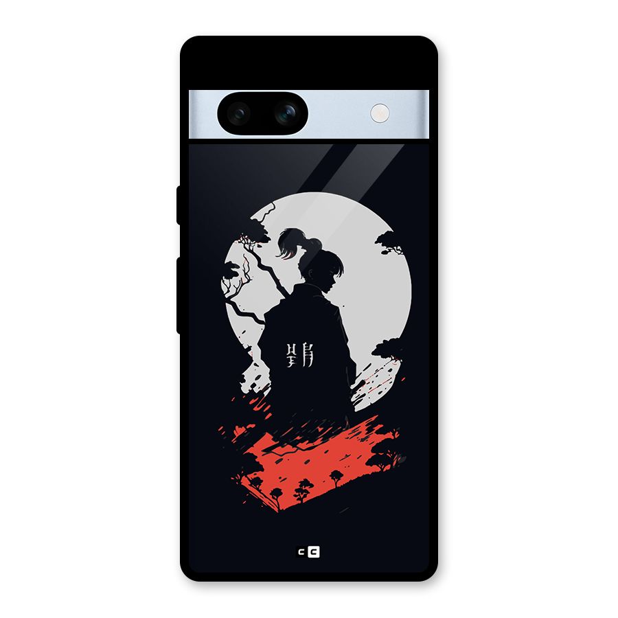 Japanese Warrior Glass Back Case for Google Pixel 7a