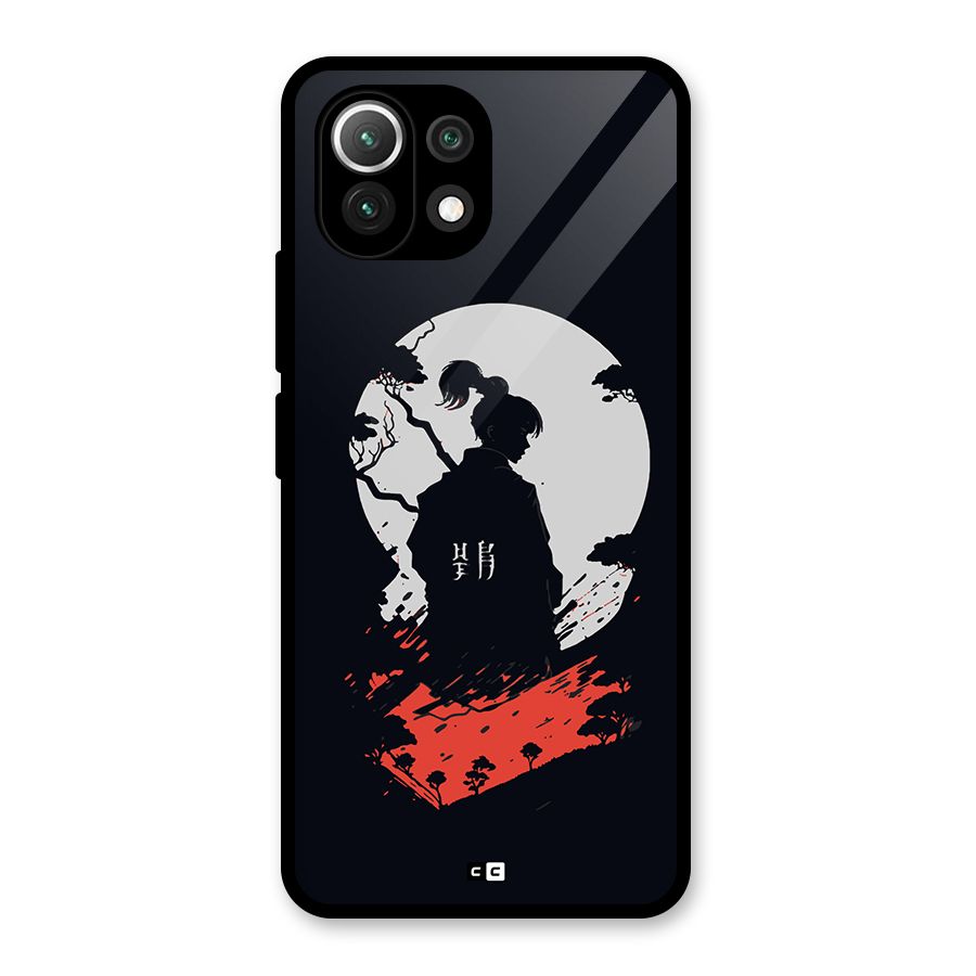 Japanese Warrior Glass Back Case for Mi 11 Lite NE 5G