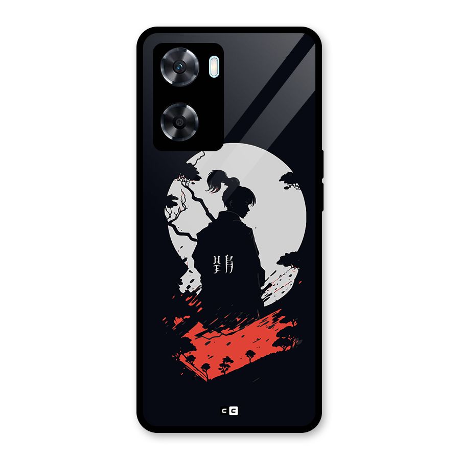 Japanese Warrior Glass Back Case for Oppo A77s