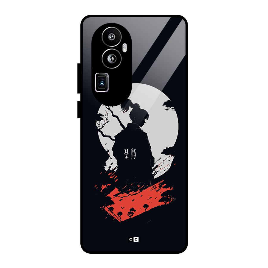 Japanese Warrior Glass Back Case for Oppo Reno10 Pro Plus