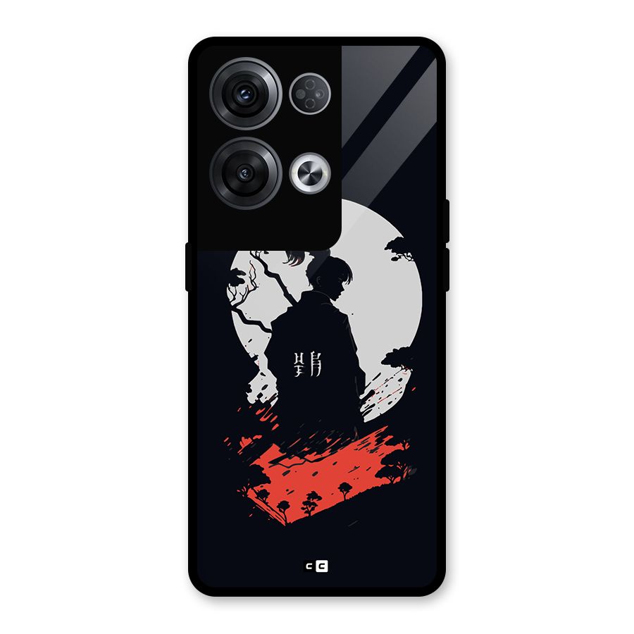 Japanese Warrior Glass Back Case for Oppo Reno8 Pro 5G