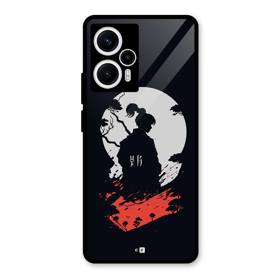 Japanese Warrior Glass Back Case for Poco F5