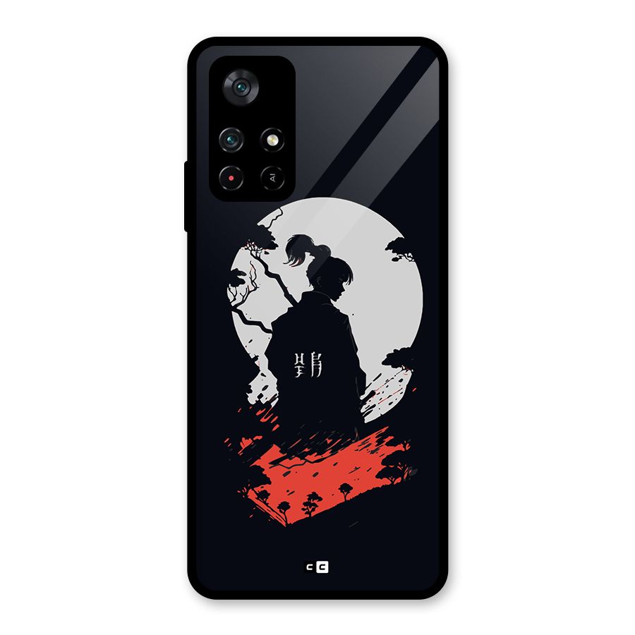 Japanese Warrior Glass Back Case for Poco M4 Pro 5G