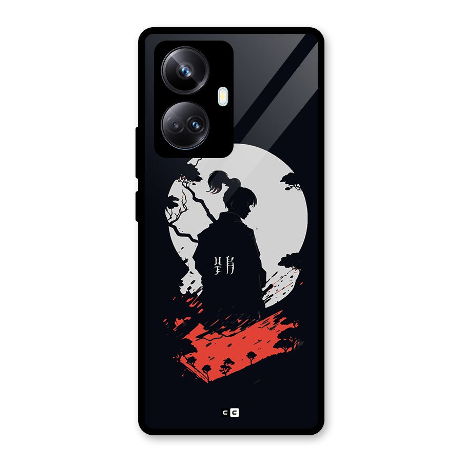 Japanese Warrior Glass Back Case for Realme 10 Pro Plus
