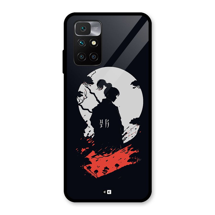 Japanese Warrior Glass Back Case for Redmi 10 Prime