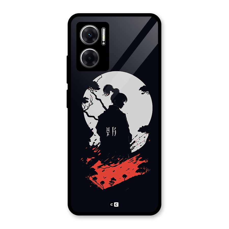 Japanese Warrior Glass Back Case for Redmi 11 Prime 5G
