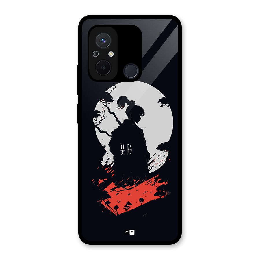 Japanese Warrior Glass Back Case for Redmi 12C