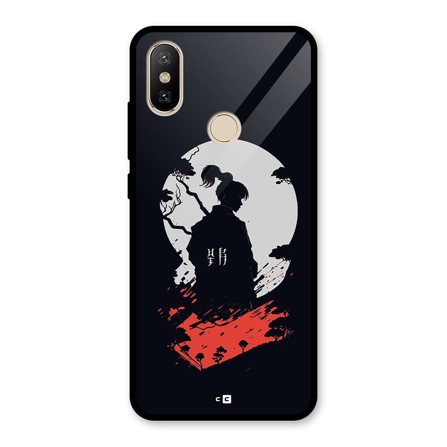 Japanese Warrior Glass Back Case for Redmi A2