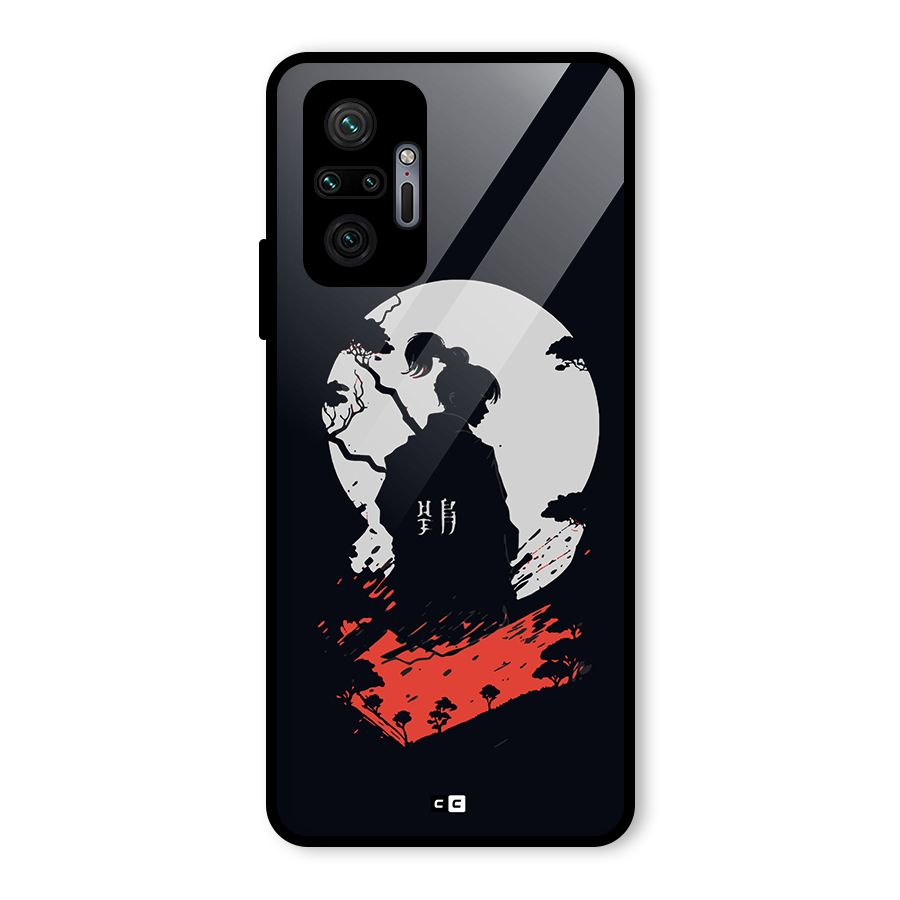 Japanese Warrior Glass Back Case for Redmi Note 10 Pro