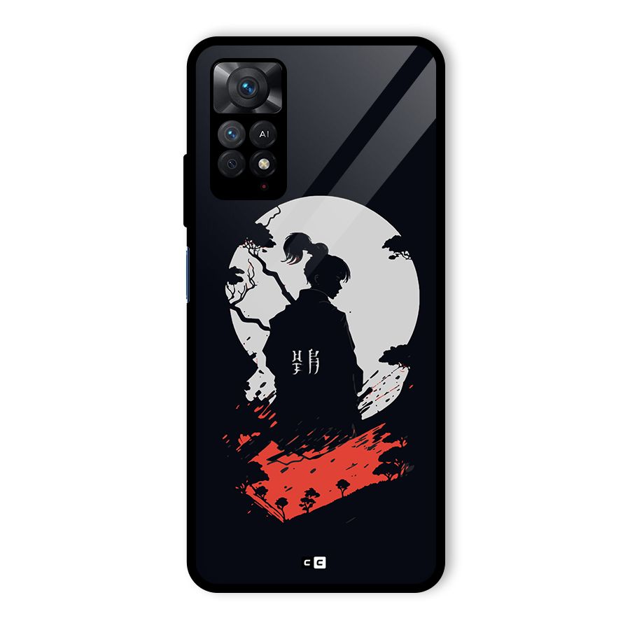 Japanese Warrior Glass Back Case for Redmi Note 11 Pro