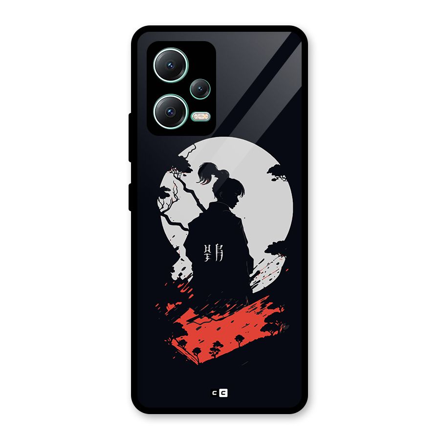 Japanese Warrior Glass Back Case for Redmi Note 12 5G