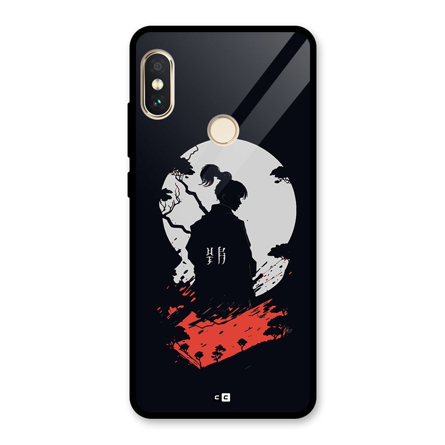 Japanese Warrior Glass Back Case for Redmi Note 5 Pro