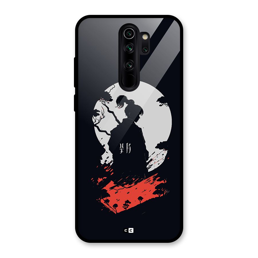Japanese Warrior Glass Back Case for Redmi Note 8 Pro