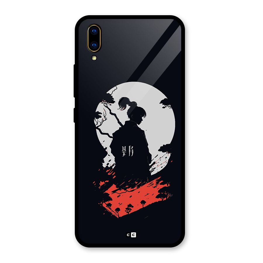 Japanese Warrior Glass Back Case for Vivo V11 Pro