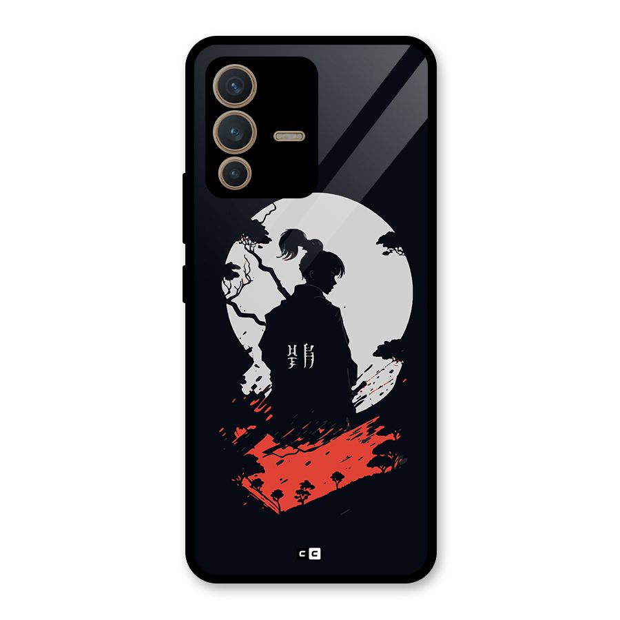 Japanese Warrior Glass Back Case for Vivo V23 5G
