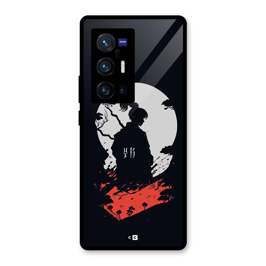Japanese Warrior Glass Back Case for Vivo X70 Pro Plus