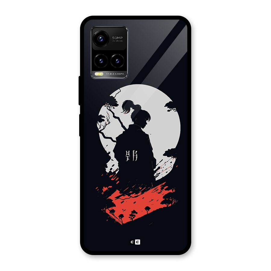 Japanese Warrior Glass Back Case for Vivo Y21A