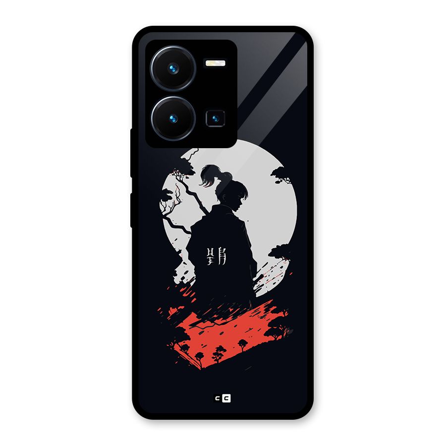 Japanese Warrior Glass Back Case for Vivo Y35