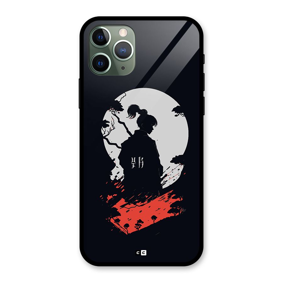 Japanese Warrior Glass Back Case for iPhone 11 Pro