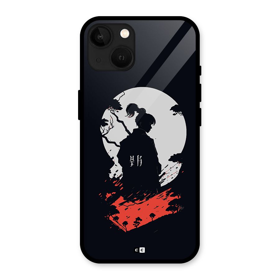 Japanese Warrior Glass Back Case for iPhone 13